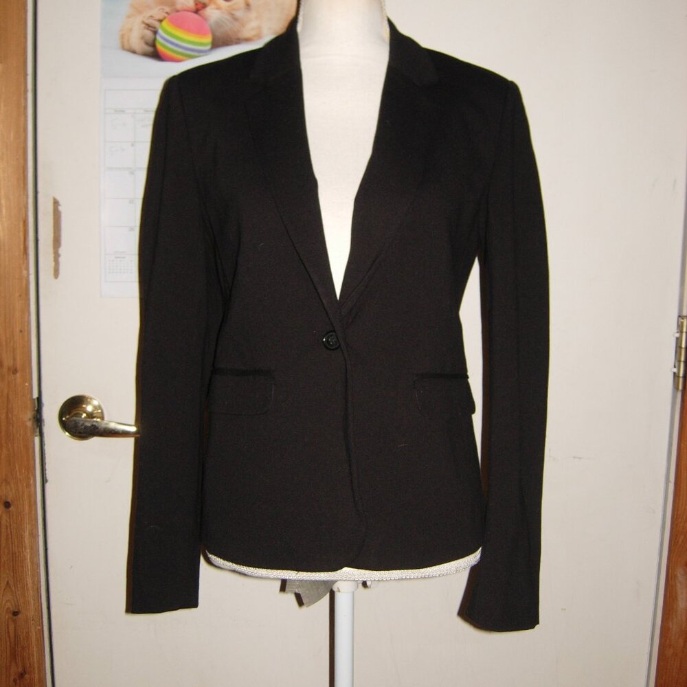Rosemunde Single Button Blazer Jacket S Black Ponte Knit
